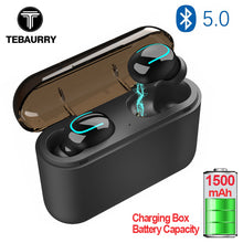 Load image into Gallery viewer, TEBAURRY Bluetooth Earphones 5.0 TWS Stereo Earpod 1500 mAh
