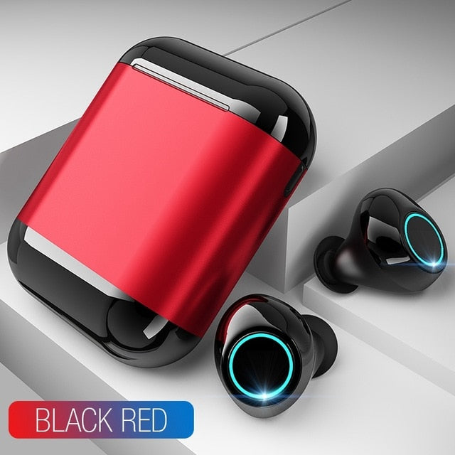 TEBAURRY Bluetooth 5.0  TWS Wireless Mini Stereo with Charging Box