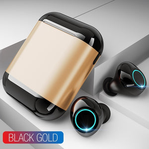 TEBAURRY Bluetooth 5.0  TWS Wireless Mini Stereo with Charging Box