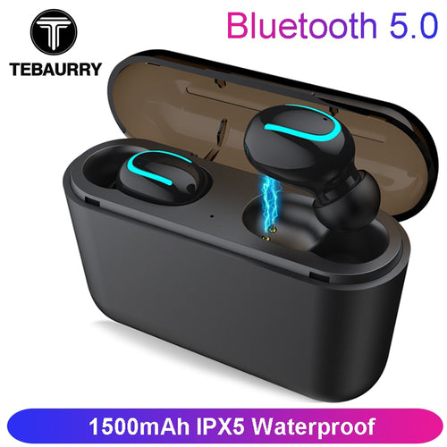 TEBAURRY Bluetooth Earphones 5.0 TWS Headset